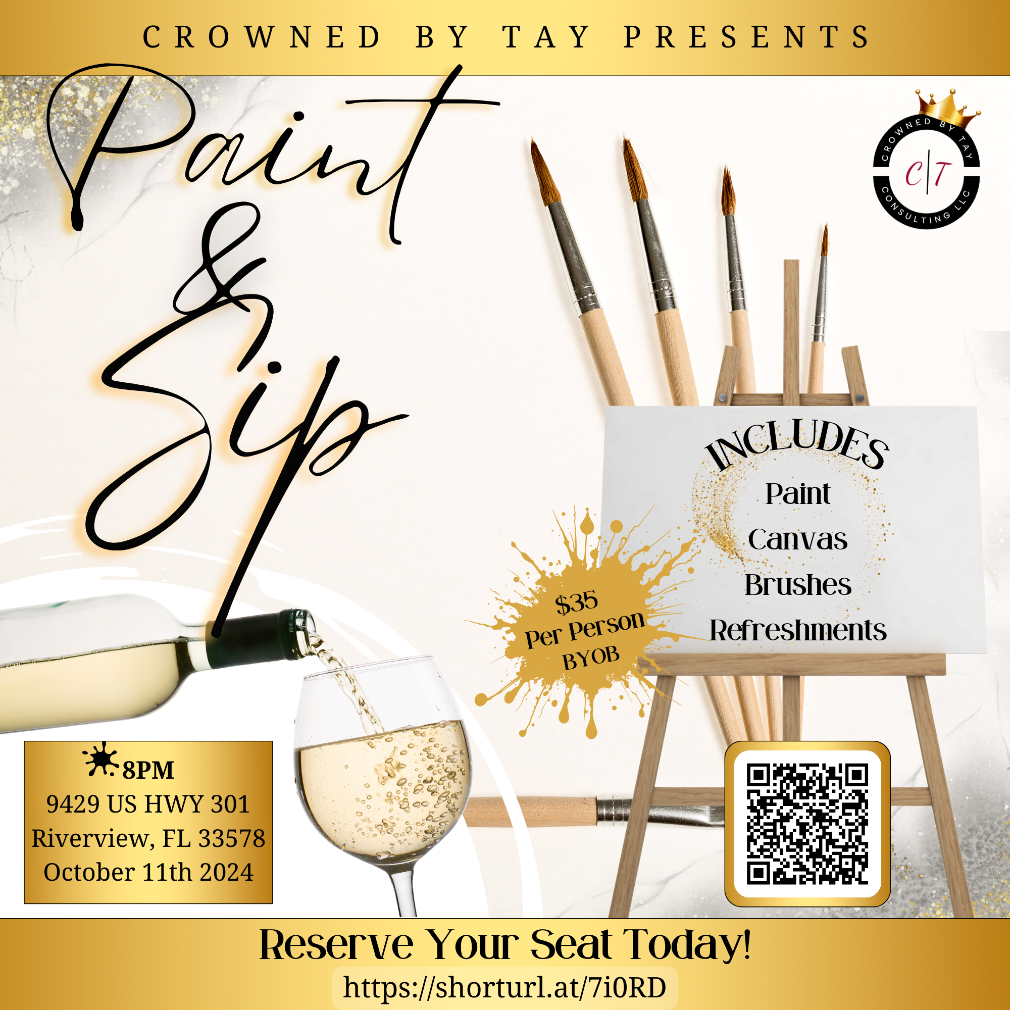 Paint and Sip Event Flyer